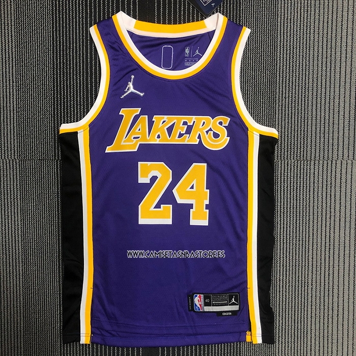 Kobe Bryant NO 24 Camiseta Los Angeles Lakers Statement 2021-22 Violeta